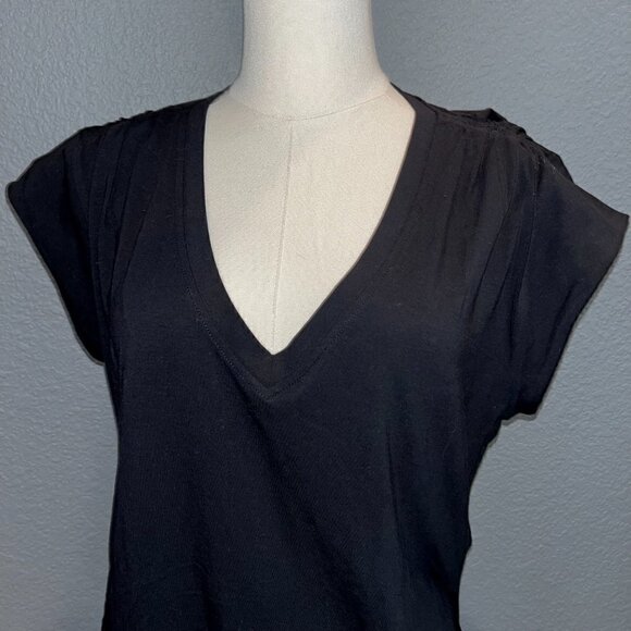 ATHLETA Effortless Tee Dress - Black - New with tags - Size Large Petite  LP - Picture 2 of 11